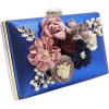 meilun Women’s Pearl Clutch Purses Glliter Banquet Handbag Evening Bags(Flowerblue)