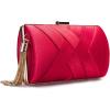 meilun Women’s Pearl Clutch Purses Glliter Banquet Handbag Evening Bags(Red 2)