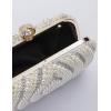 meilun Women’s Pearl Clutch Purses Glliter Banquet Handbag Evening Bags(White 1)