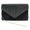 meilun Women’s Pearl Clutch Purses Glliter Banquet Handbag Evening Bags(Y3 Black)