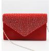 meilun Women’s Pearl Clutch Purses Glliter Banquet Handbag Evening Bags(Y3 Red)