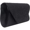 meilun Women’s Pearl Clutch Purses Glliter Banquet Handbag Evening Bags(Y4 Black)