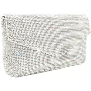meilun Women’s Pearl Clutch Purses Glliter Banquet Handbag Evening Bags(Y1 Silver)