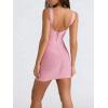 meilun Bodycon Bandage Dress Women’s Classic Strap Pencil Cocktail Party Club Mini Dress(Pink)