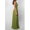 One- Shoulder Strapless Waist-Baring Set Dress Seductive Solid-Colour Maxi Dress(Green)
