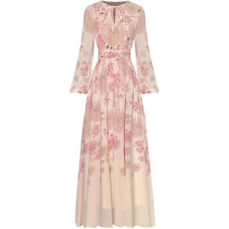 imageFloral Jumpsuit Dress Ethereal and Gentle VacationInspired Floaty Evening GownWhite
