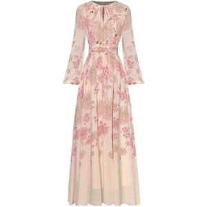 Floral Jumpsuit Dress Ethereal and Gentle Vacation-Inspired Floaty Evening Gown(White)
