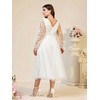 meilun Plus Size Mesh Dress Long Sleeve See Through Wedding Bridesmaid Dresses Gowns