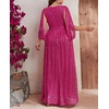 Plus Size Sequins Dress Flare Sleeve V Neck Maxi Dress Side Split Formal Prom Eevening Gowns