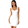 meilun Bodycon Bandage Dress Women’s Classic Strap Pencil Cocktail Party Club Mini Dress(White)