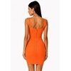 meilun Bodycon Bandage Dress Women’s Classic Strap Pencil Cocktail Party Club Mini Dress(Orange)