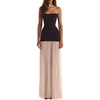 meilun Black&White Dress with A Pleated Skirt Parisienne Bridal Banquet Haute Couture Gown(Black)