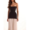 meilun Black&White Dress with A Pleated Skirt Parisienne Bridal Banquet Haute Couture Gown(Black)