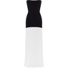 meilun Black&White Dress with A Pleated Skirt Parisienne Bridal Banquet Haute Couture Gown(Black)